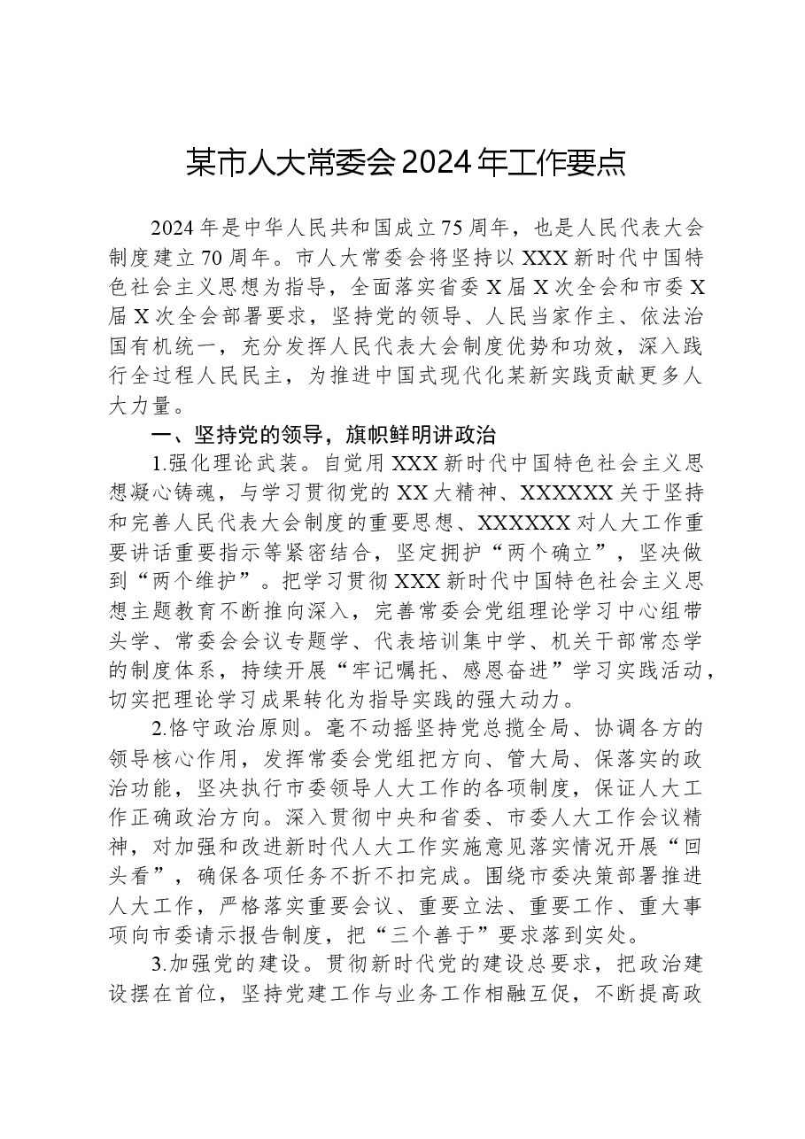 某市人大常委会2024年工作要点.docx,第1页预览