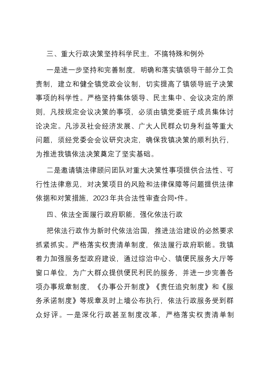乡镇镇长2023年述法报告.docx,第3页预览
