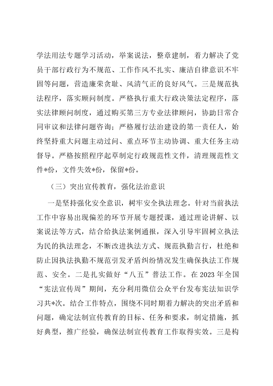 2023年度党政主要负责人述法报告.docx,第3页预览