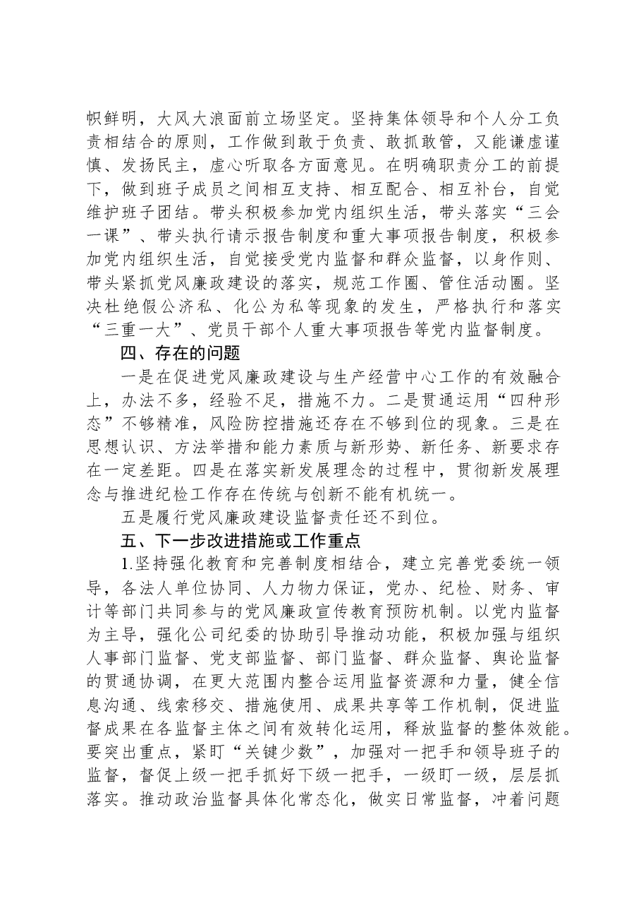 公司纪委书记2023年度个人述职述责述廉报告.docx,第3页预览