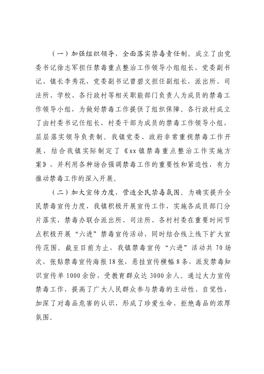 xx镇2023年禁毒工作总结.docx,第2页预览