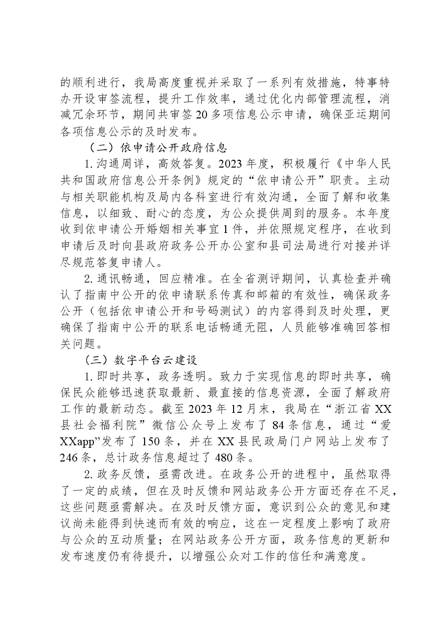 2023年度XX县民政局政务公开工作总结和2024年工作思路.docx,第2页预览