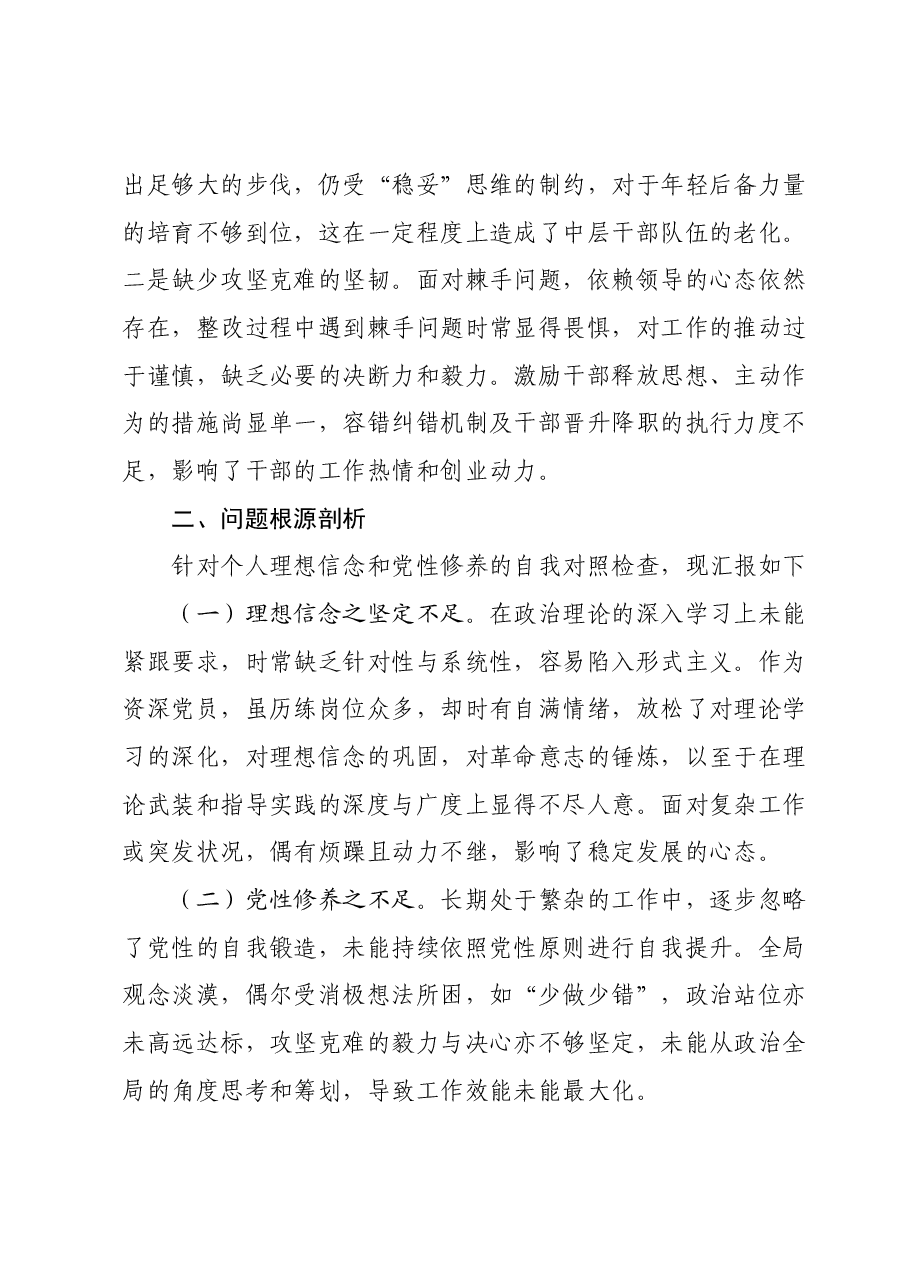 班子成员2023年度组织生活会个人对照检查材料.docx,第3页预览