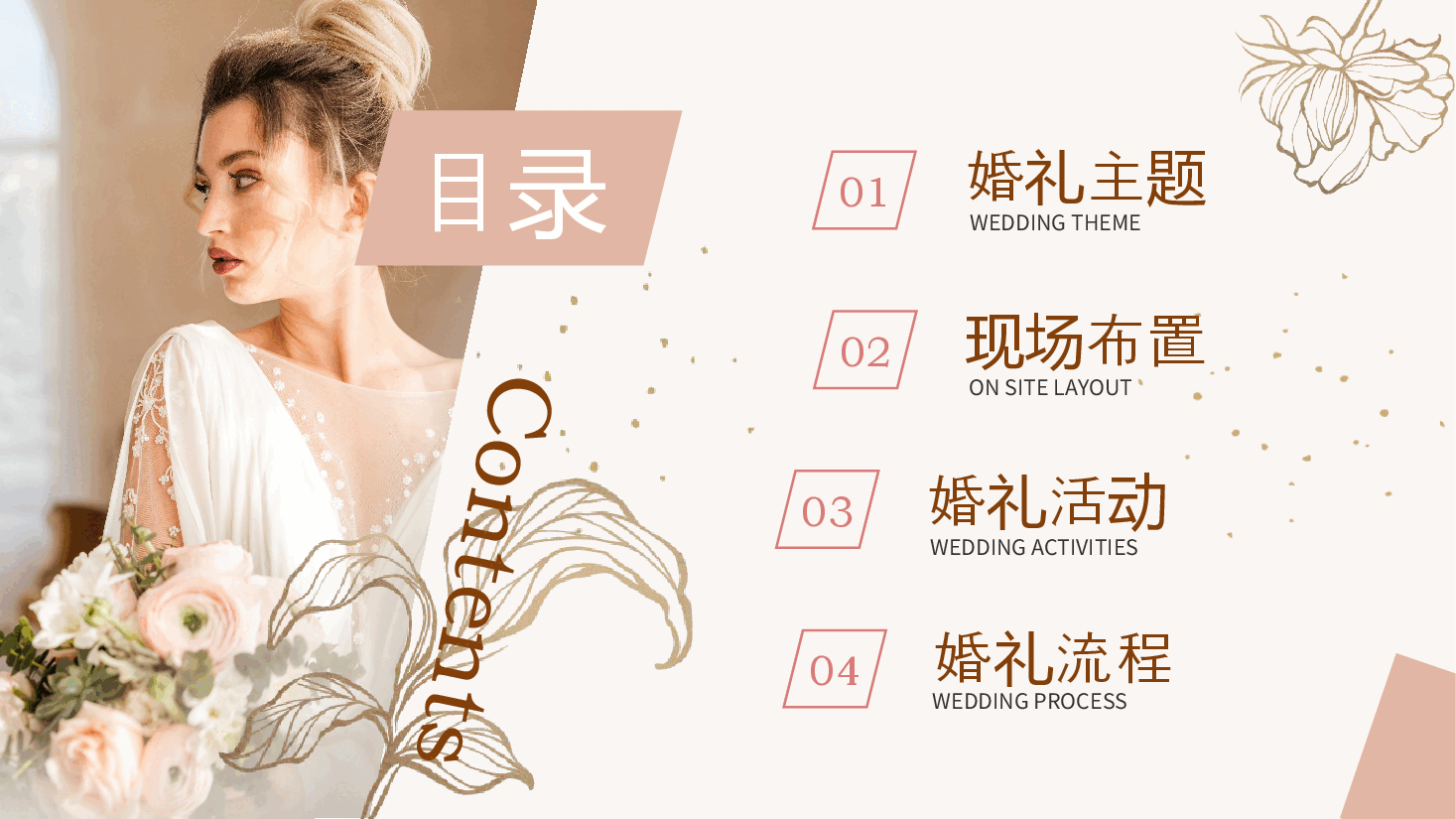 清新浪漫婚庆策划PPT.pptx,第2页预览