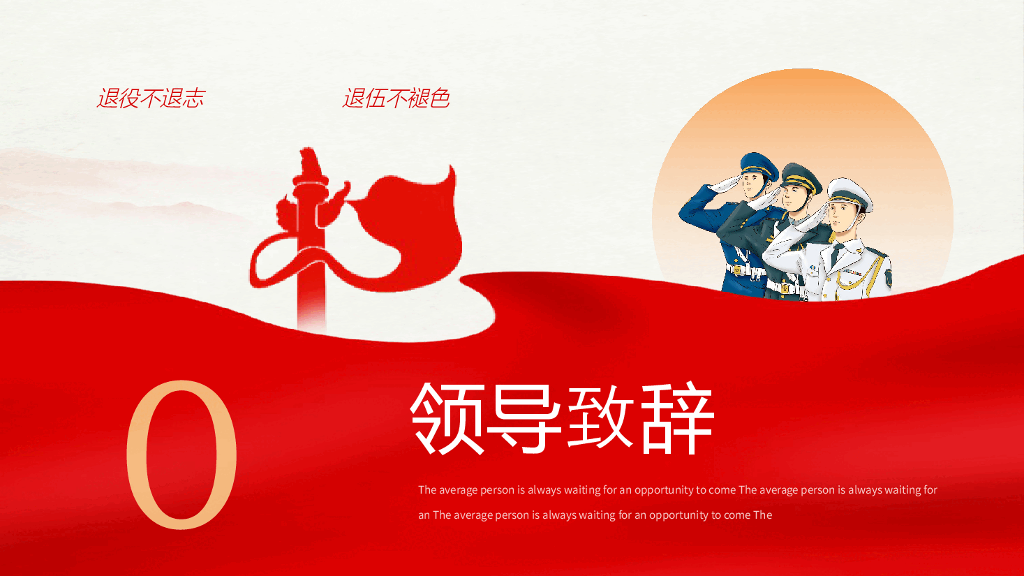 红色漫画风退伍老兵欢送会PPT.pptx,第3页预览