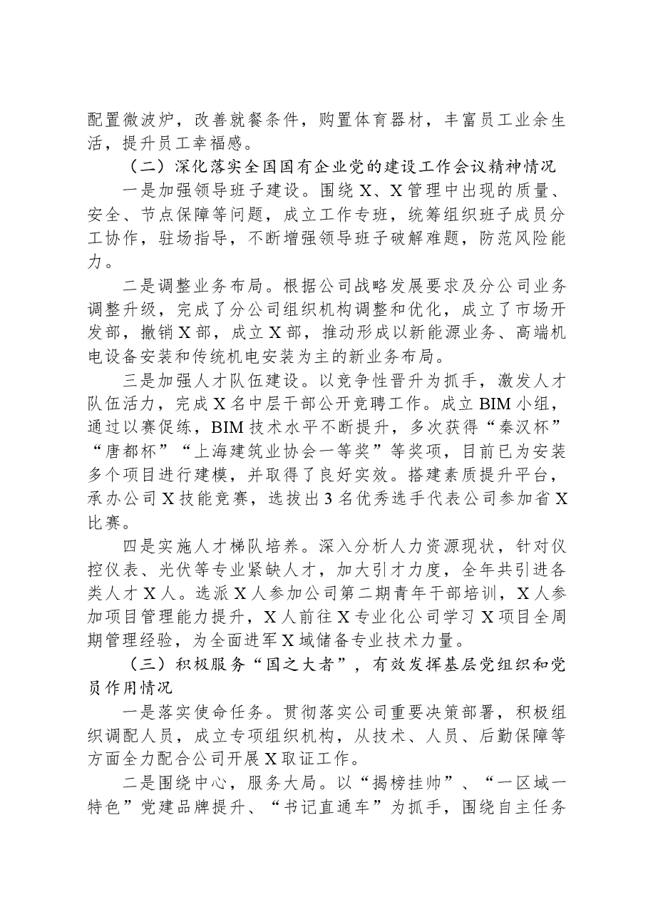 国企党委书记2023年度基层党组织书记述职述廉报告.docx,第2页预览