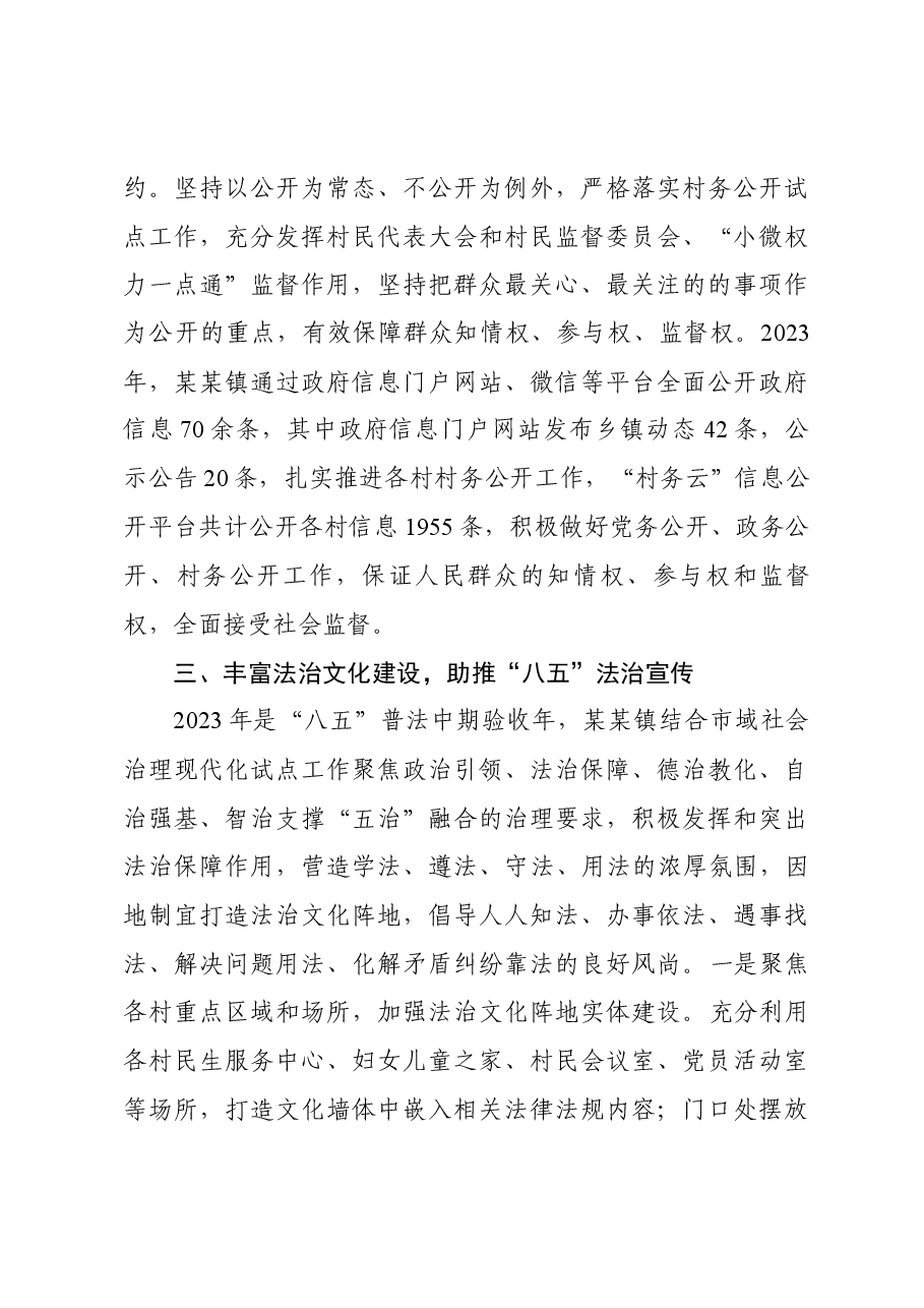 某某镇2023年法治政府建设报告.docx,第3页预览
