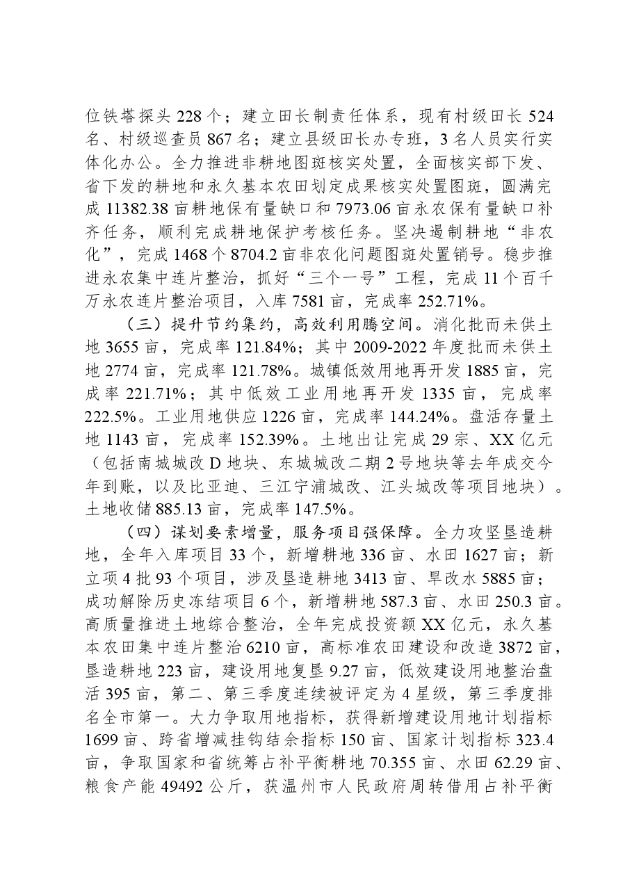 县自然资源和规划局2023年工作总结2024年工作思路.docx,第2页预览