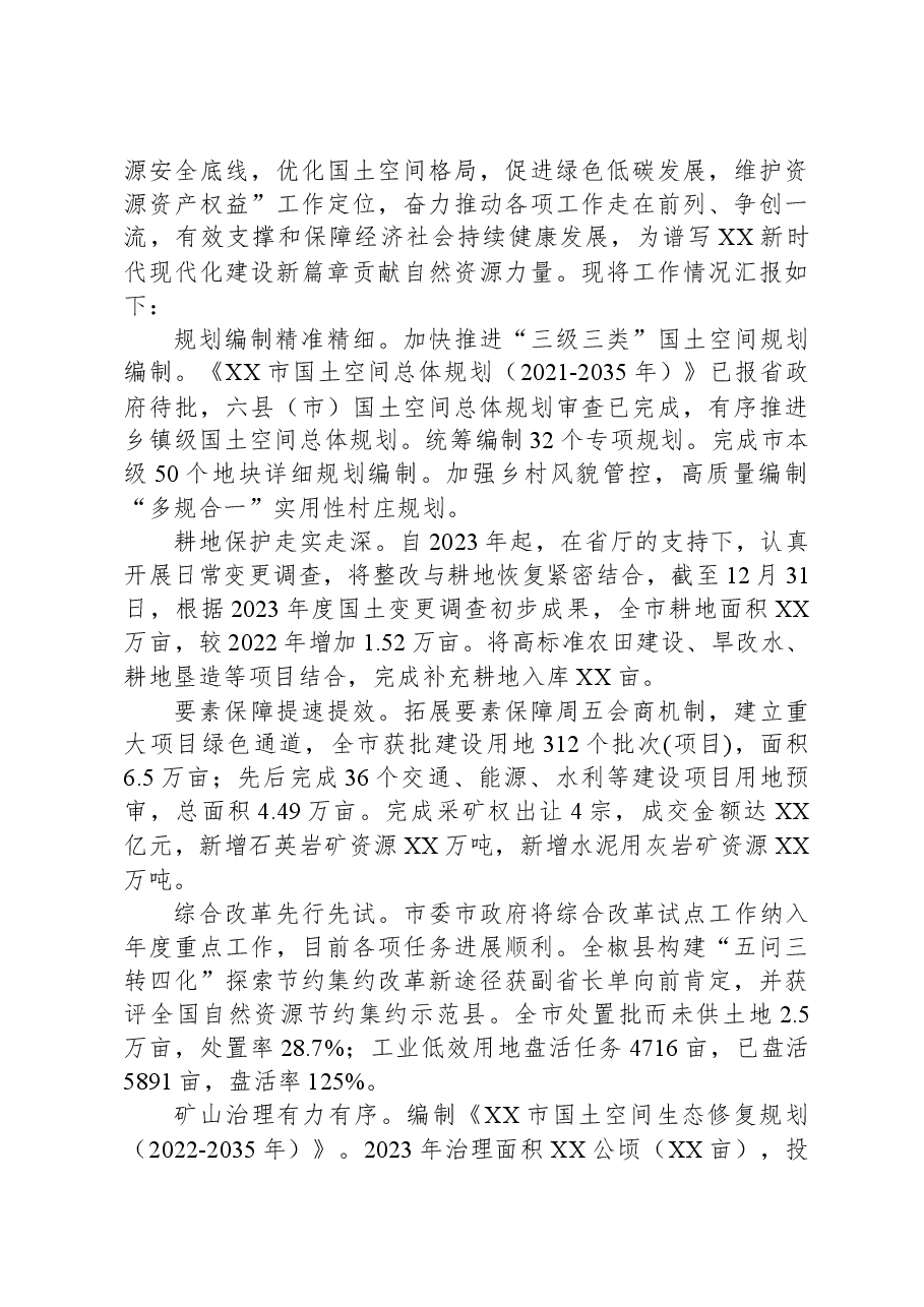 (9篇)自然资源和规划局2023年工作总结汇编.docx,第4页预览