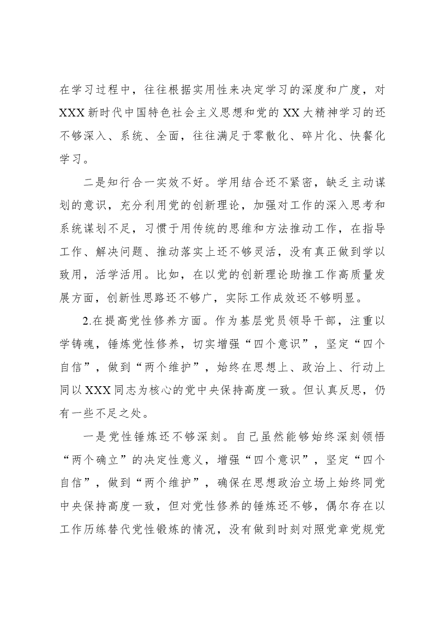 (8篇)2023年主题教育组织生活会个人对照检查材料汇编.docx,第3页预览
