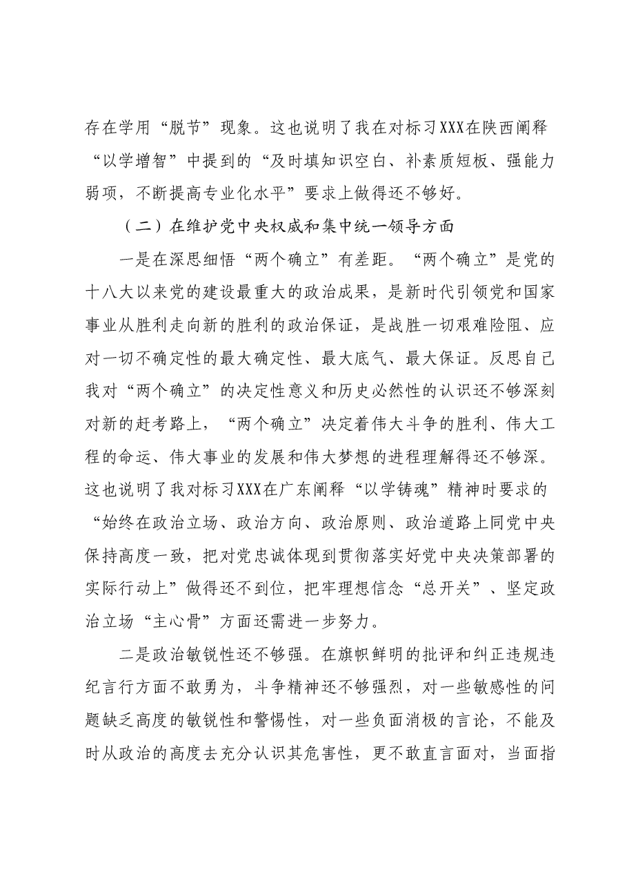 乡镇政法领导2023年度民主生活会个人发言提纲.docx,第4页预览