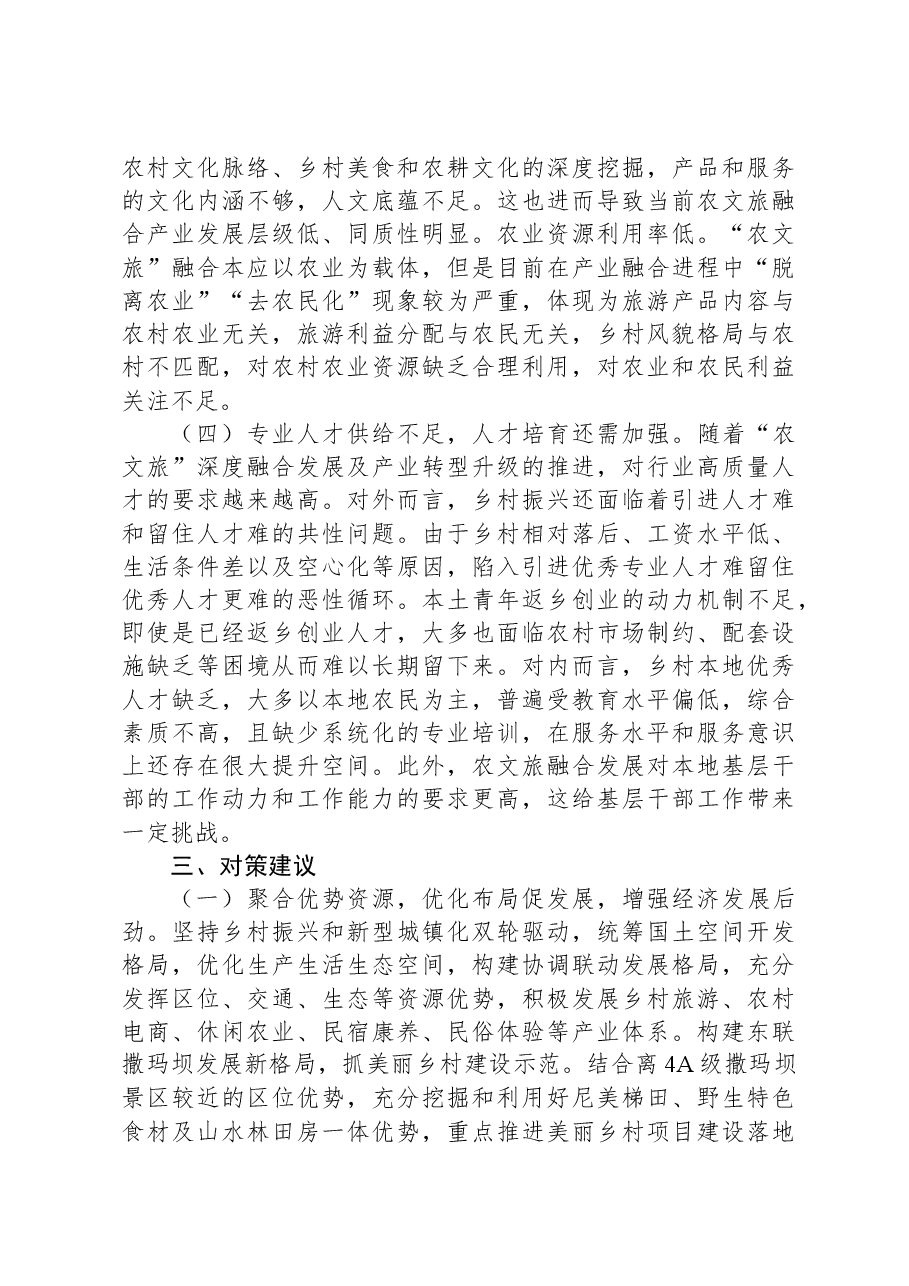乡镇农文旅融合发展情况的调研报告.docx,第4页预览