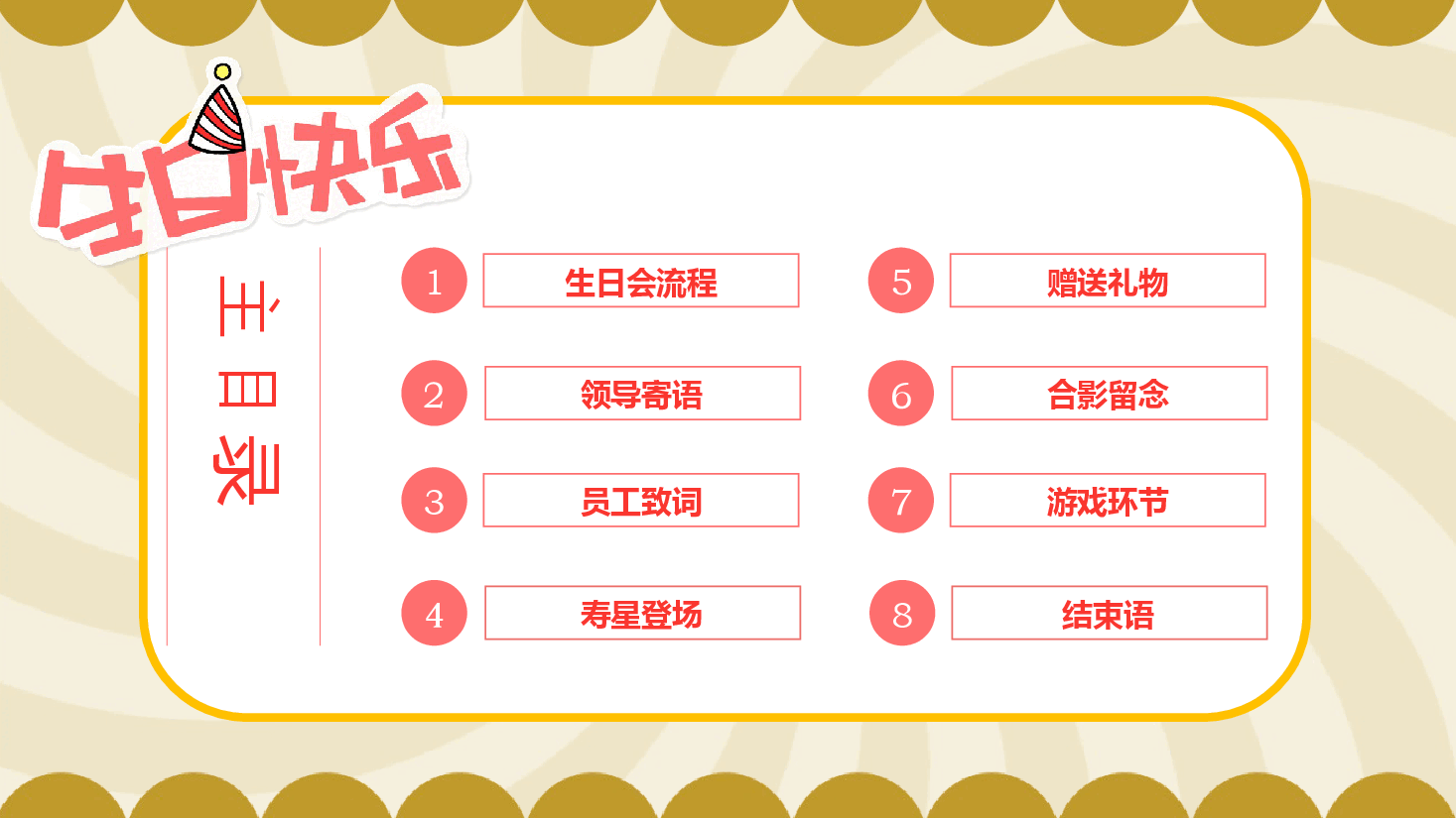 公司员工生日会全流程PPT模板.pptx，第2页预览