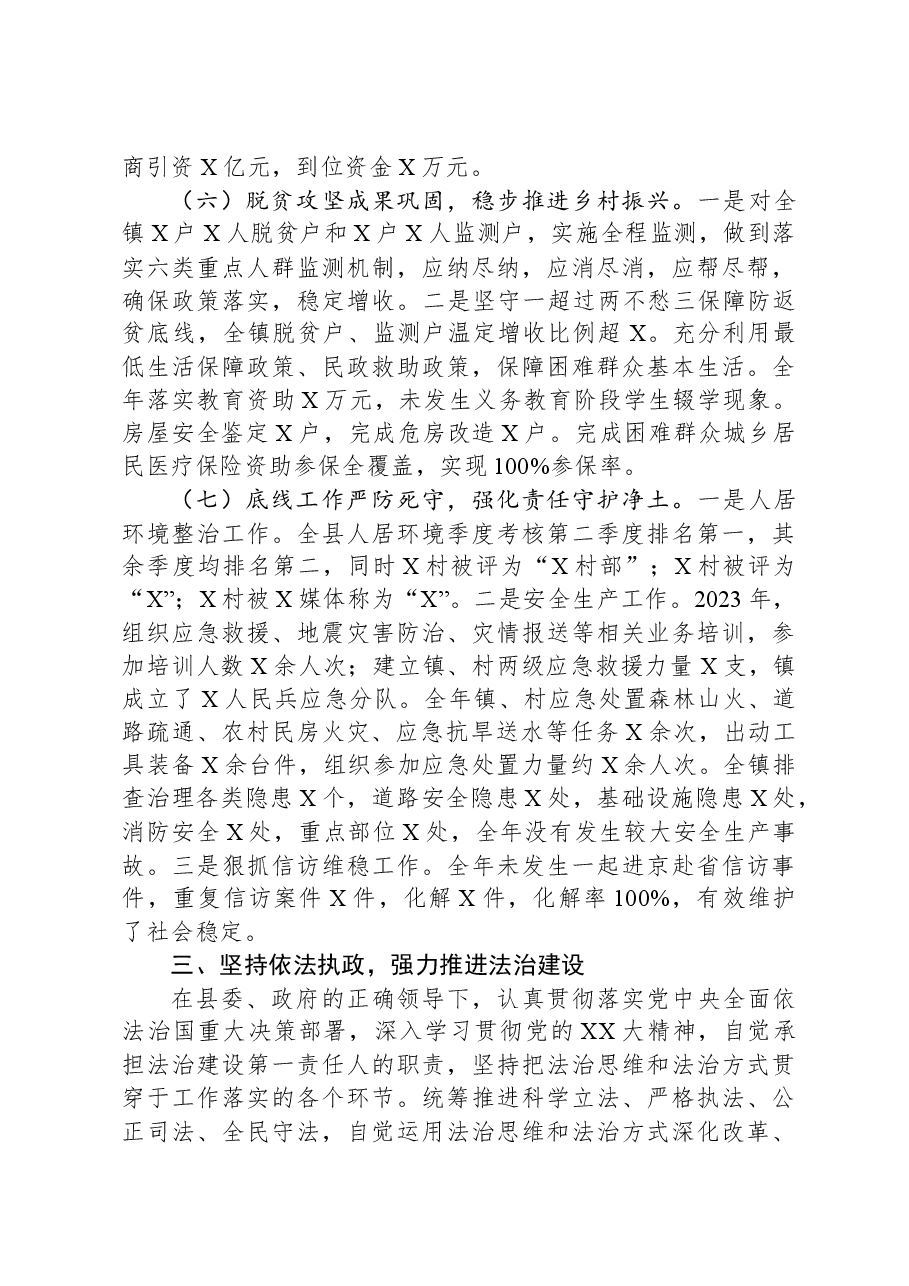 乡镇党委书记2023年度述职述廉述德报告材料.docx,第3页预览