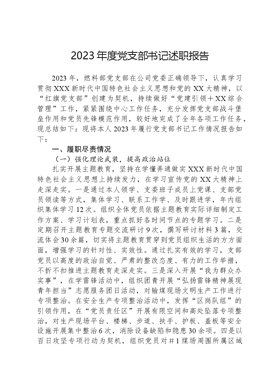 2023年度党支部书记述职报告.docx,第1页预览