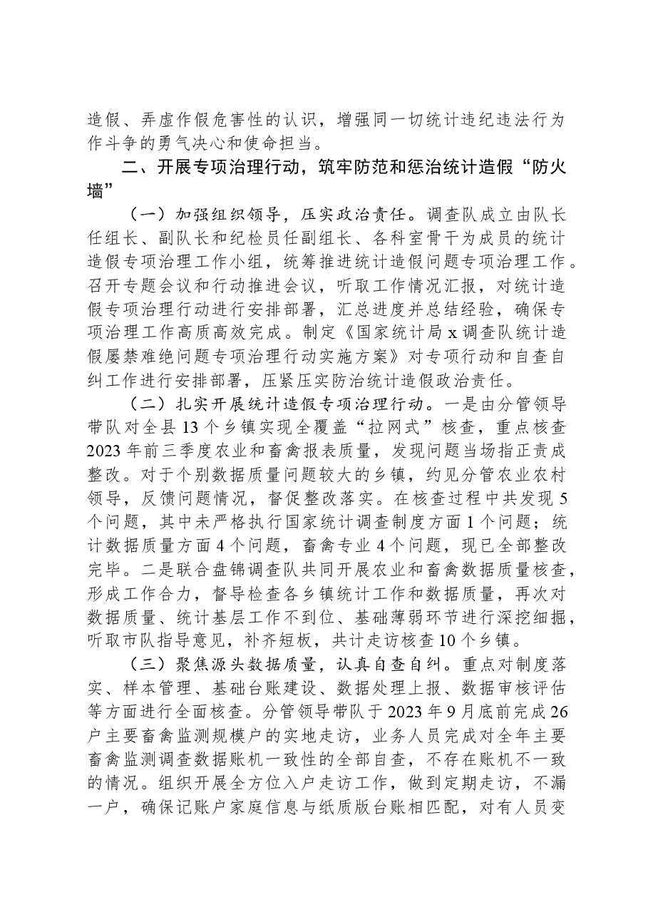 防范和惩治统计造假、弄虚作假工作情况报告.docx,第2页预览