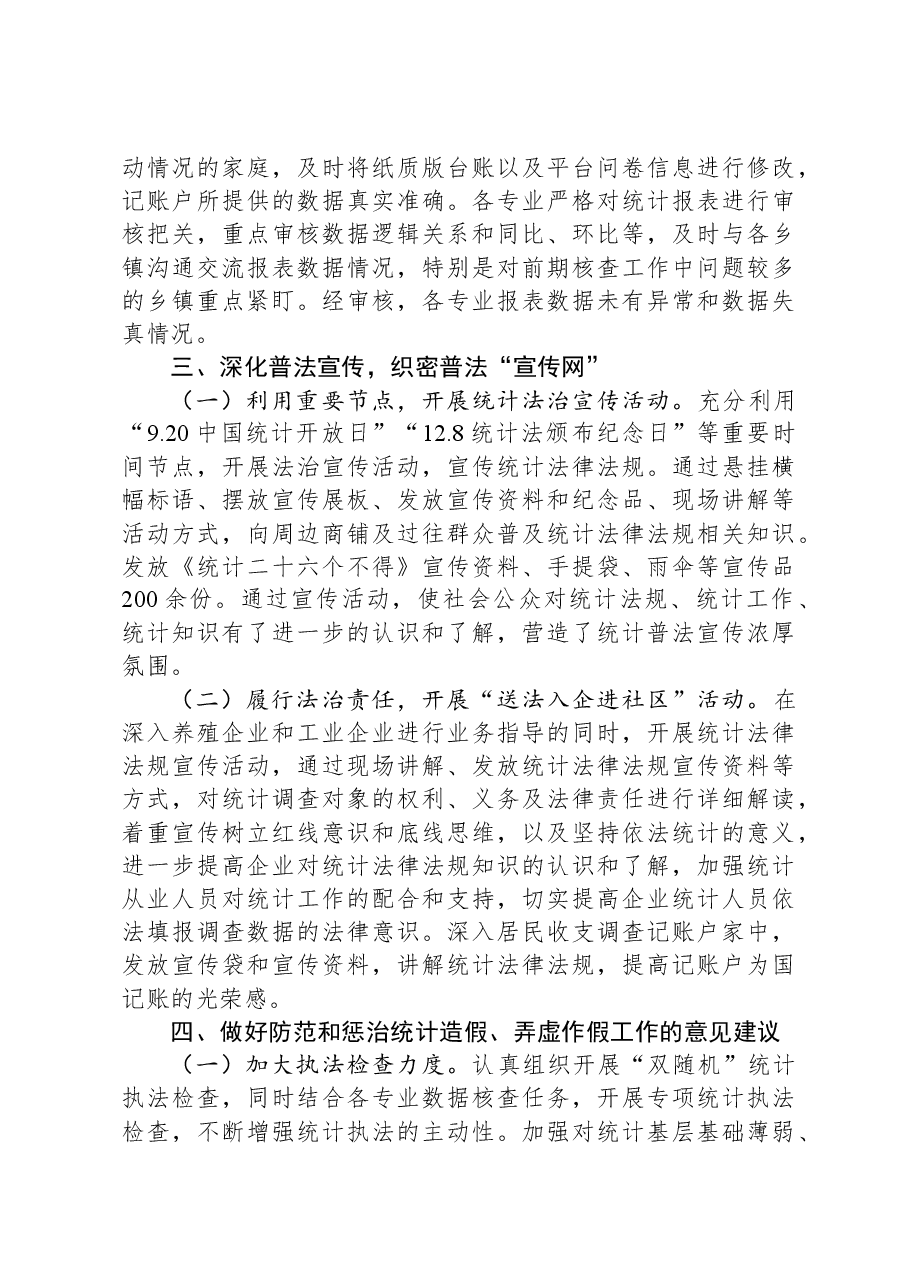 防范和惩治统计造假、弄虚作假工作情况报告.docx,第3页预览