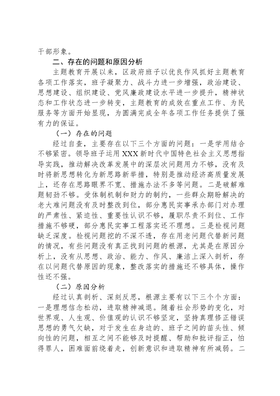 县政府党组主题教育自查评估报告.docx，第4页预览
