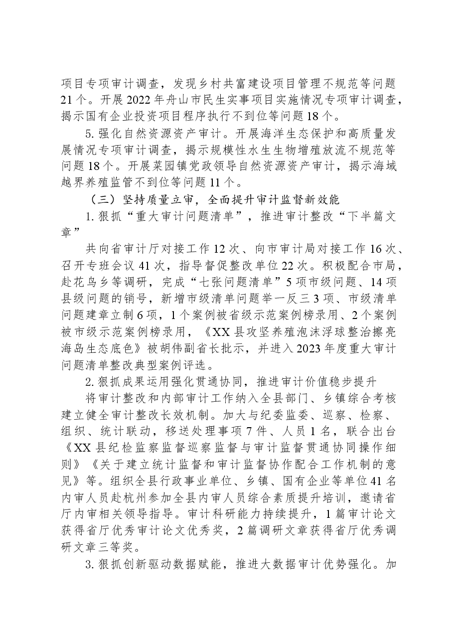 县审计局2023年工作总结和2024年工作计划01.docx,第3页预览