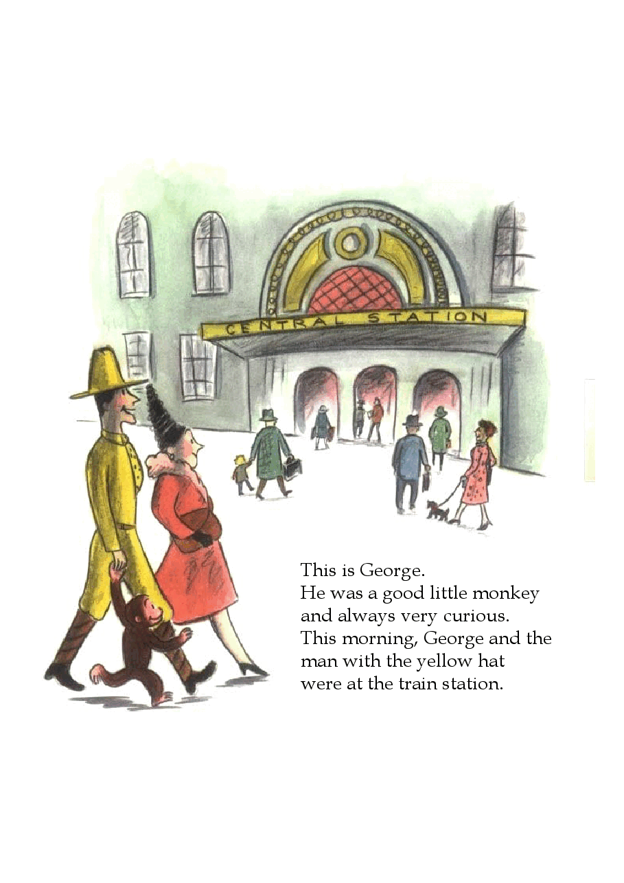 Curious George Takes a Train原版.pdf，第4页预览