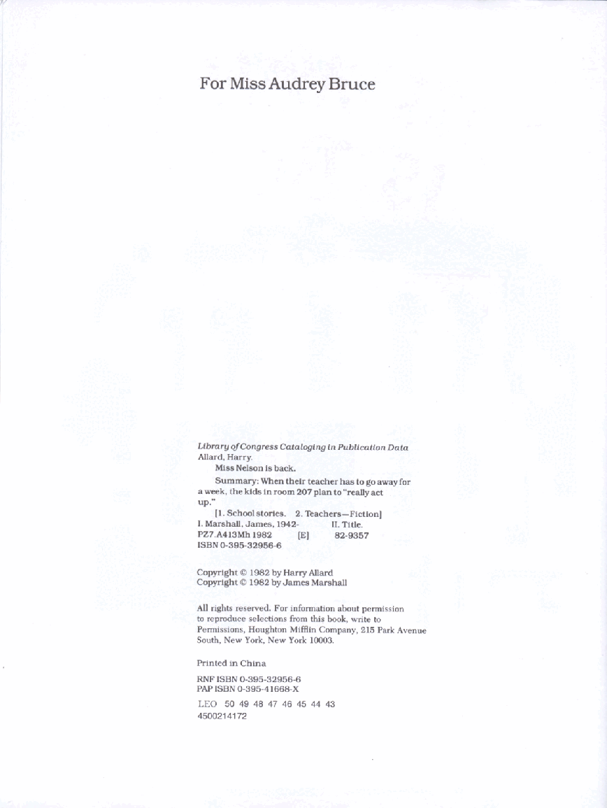 (英语早教五段名家)MISS NELSON IS BACK.pdf,第4页预览