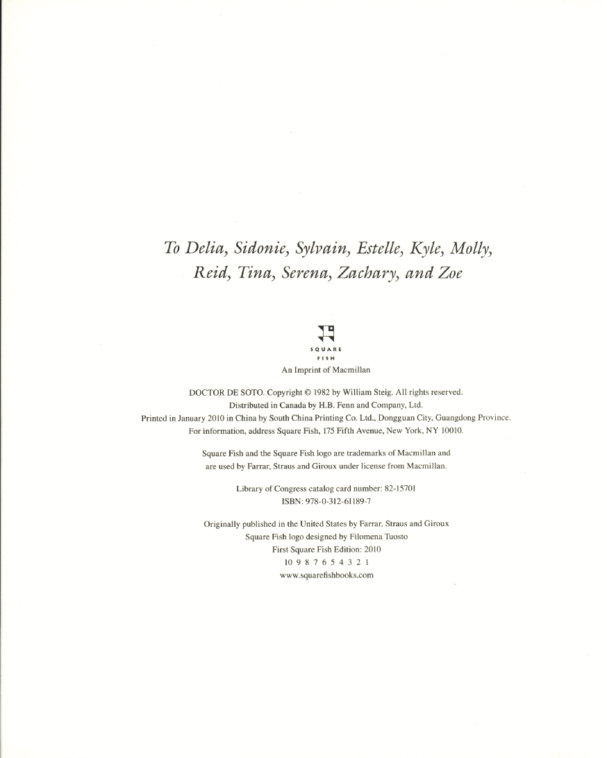 (英语早教五段名家)Doctor De Soto.pdf,第4页预览