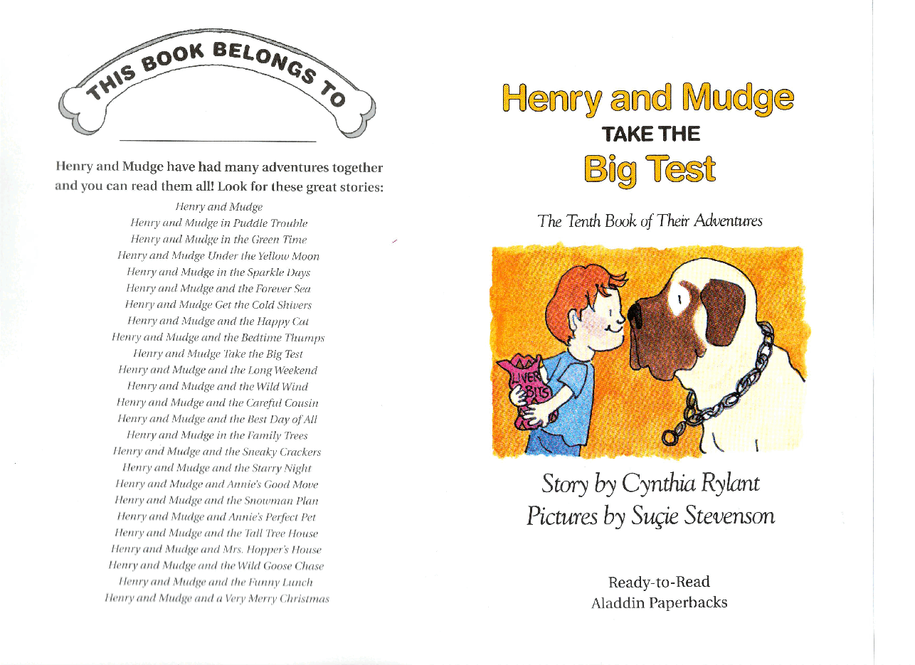 英语绘本07 Hanry and Mudge Take the Big Test .pdf,第2页预览
