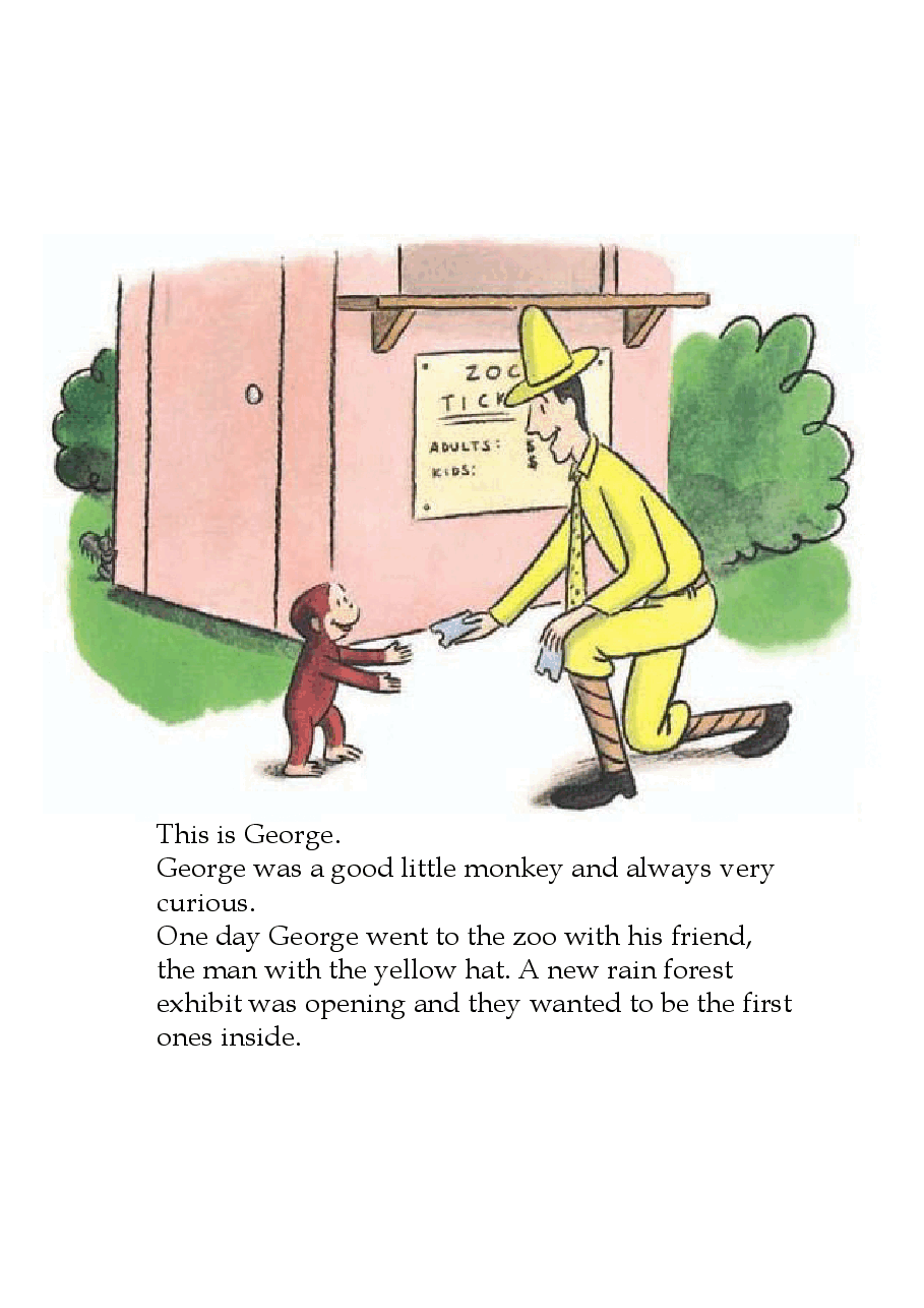 Curious George Feeds the Animals原版.pdf，第3页预览