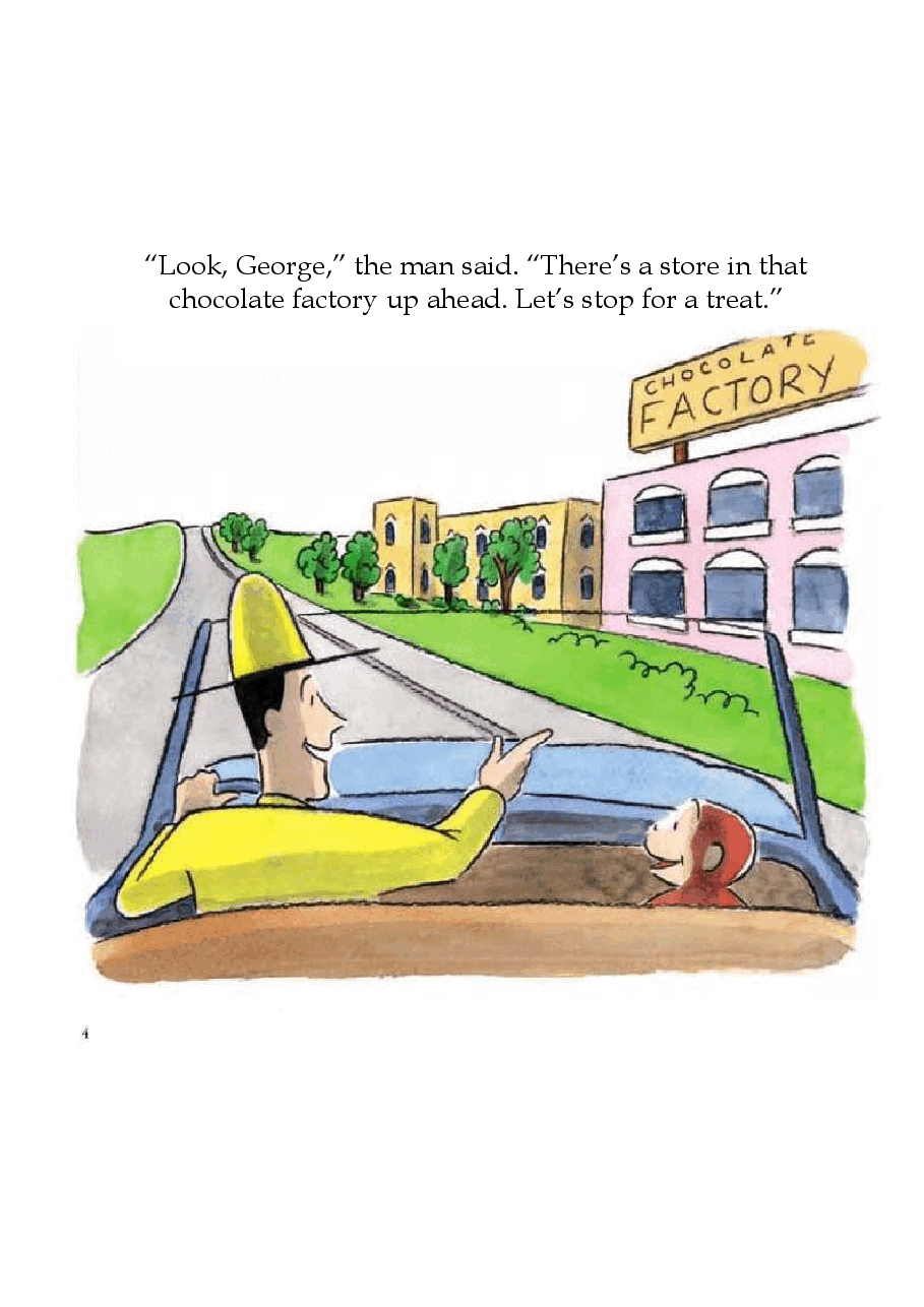 Curious George Goes to a Chocolate Factory.pdf，第4页预览