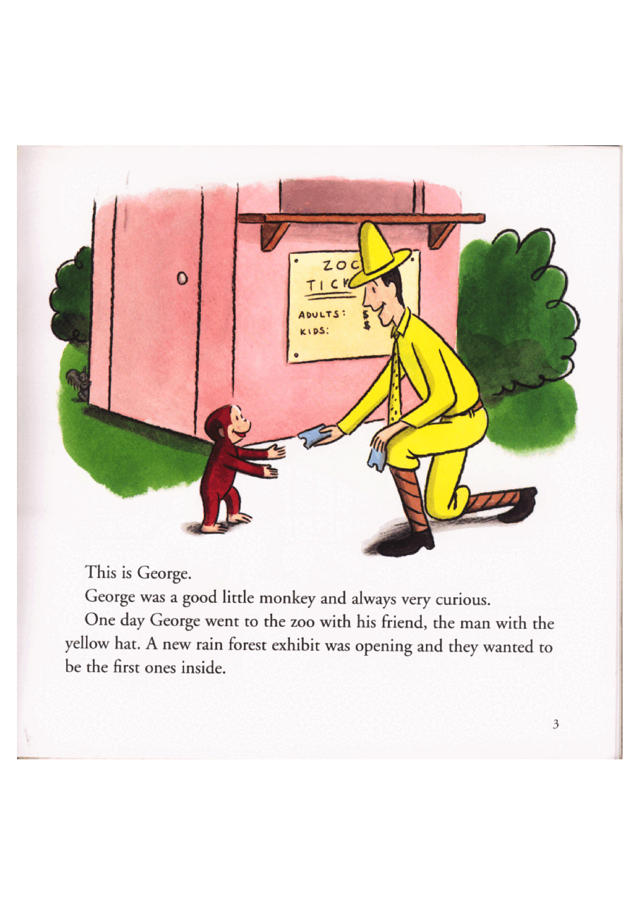 Curious George Feeds the Animals扫描.pdf,第4页预览