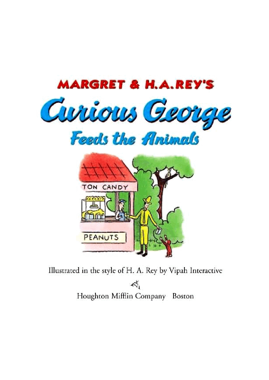 Curious George Feeds the Animals原版.pdf，第1页预览