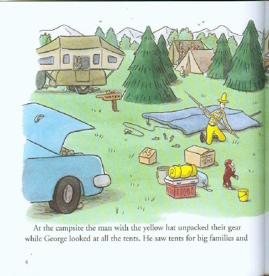 Curious George Goes Camping.pdf,第4页预览