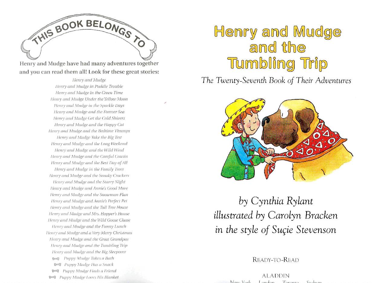 早教英语绘本27 Henry and Mudge and the Tumbling Trip (October 2005).pdf,第2页预览