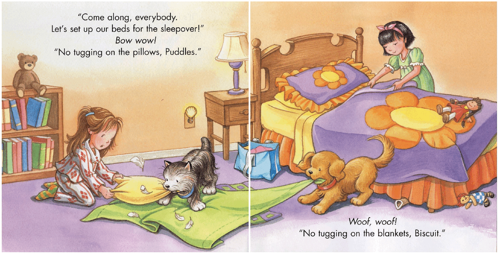 早教英语绘本Biscuit's First Sleepover.pdf,第4页预览