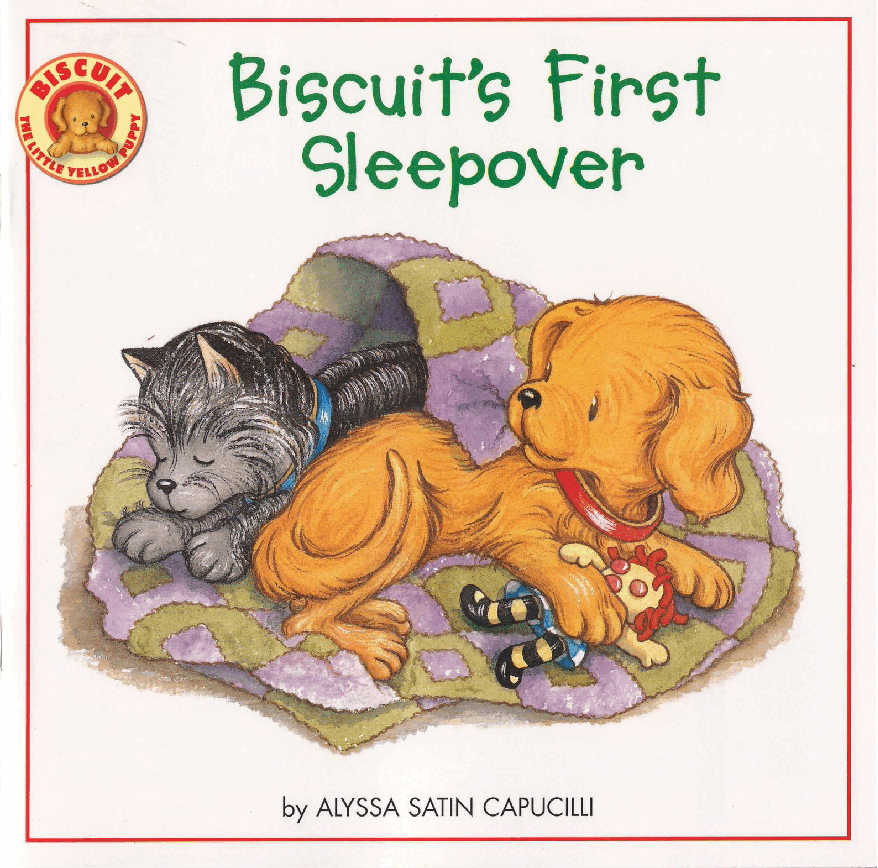早教英语绘本Biscuit's First Sleepover.pdf,第1页预览