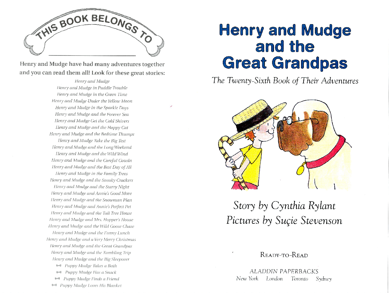早教英语绘本26 Henry and Mudge and the Great Grandpas (April 2005).pdf,第2页预览