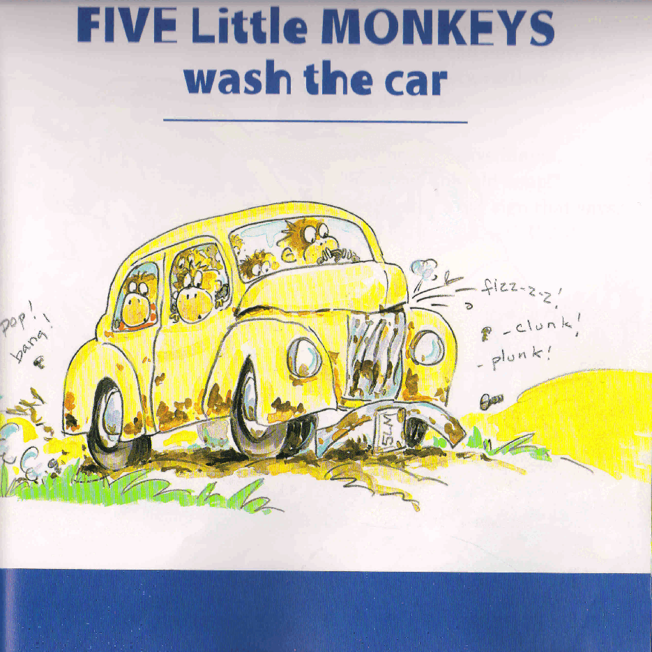 英语绘本Five Little Monkeys Wash The Car.pdf,第1页预览