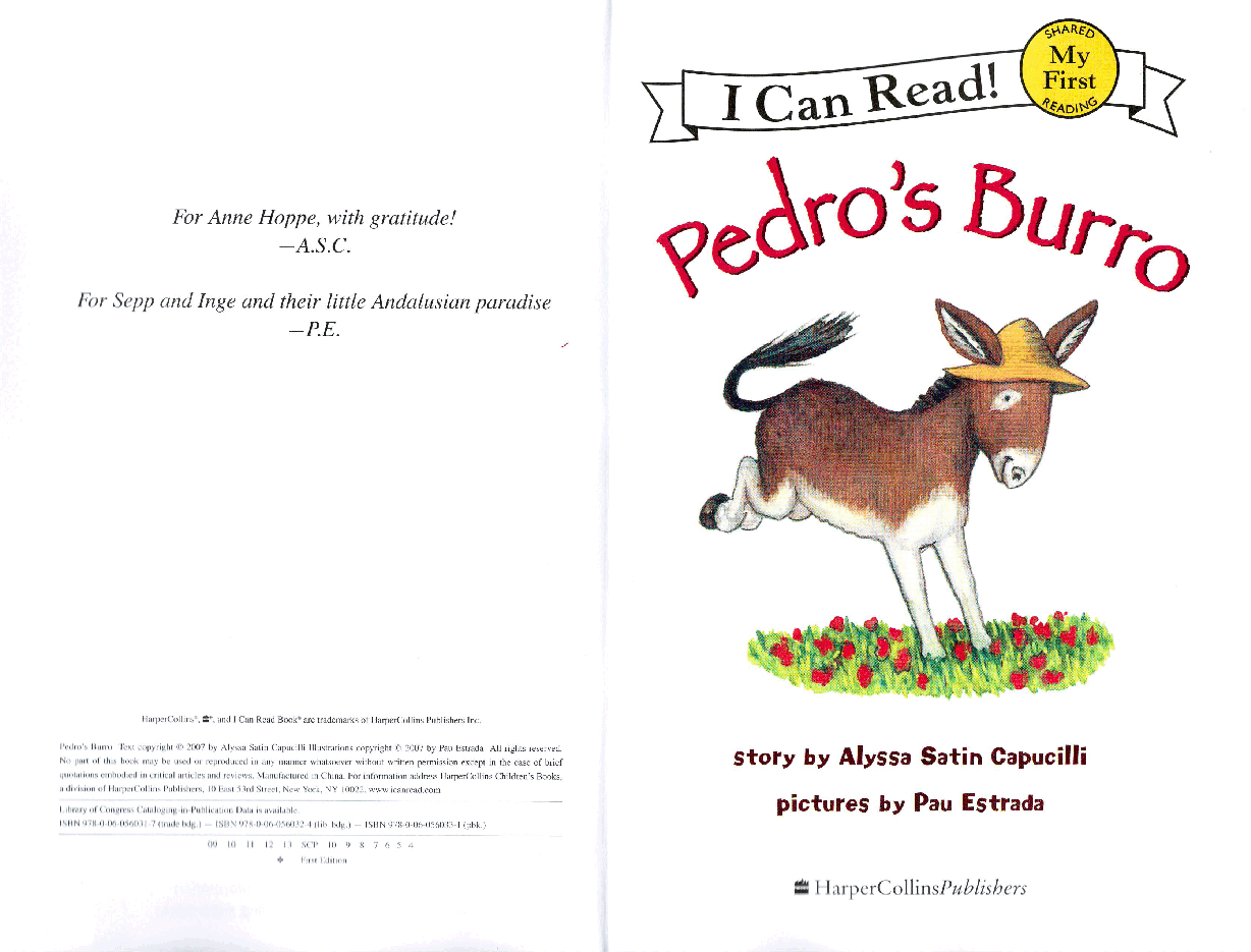 早教英语绘本Pedro's Burro.pdf,第3页预览