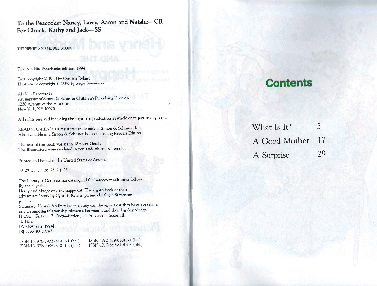 早教英语绘本08 Henry and Mudge and the Happy Cat (1990).pdf，第3页预览