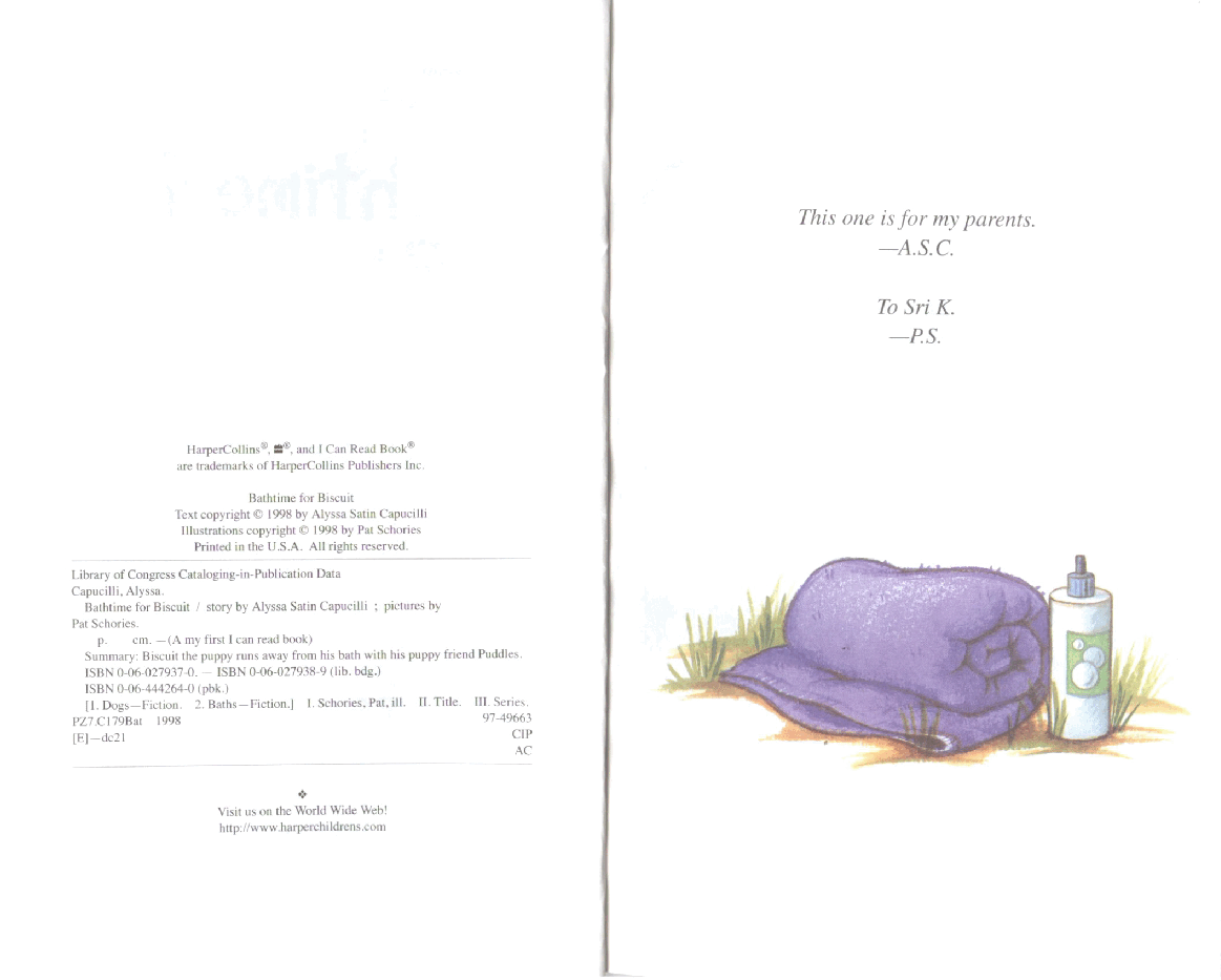 早教英语绘本Bathtime for Biscuit.pdf,第3页预览