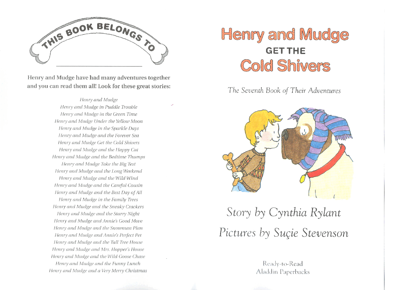 早教英语绘本07 Henry and Mudge Get the Cold Shivers (1989).pdf,第2页预览