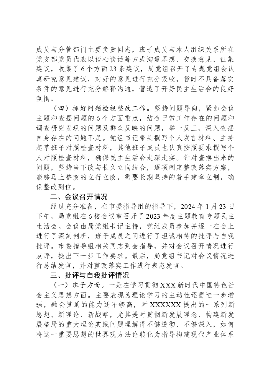 市发改委党组关于主题教育专题民主生活会召开情况的报告.docx,第2页预览