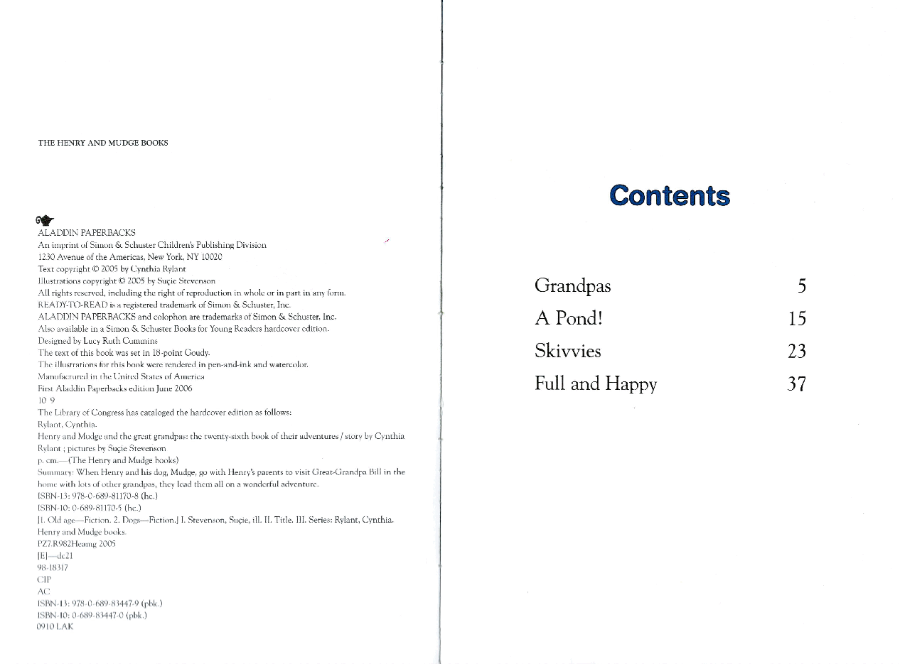 早教英语绘本26 Henry and Mudge and the Great Grandpas (April 2005).pdf,第3页预览