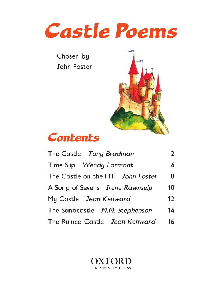 英语绘本牛津阅读Castle Poems.pdf,第2页预览
