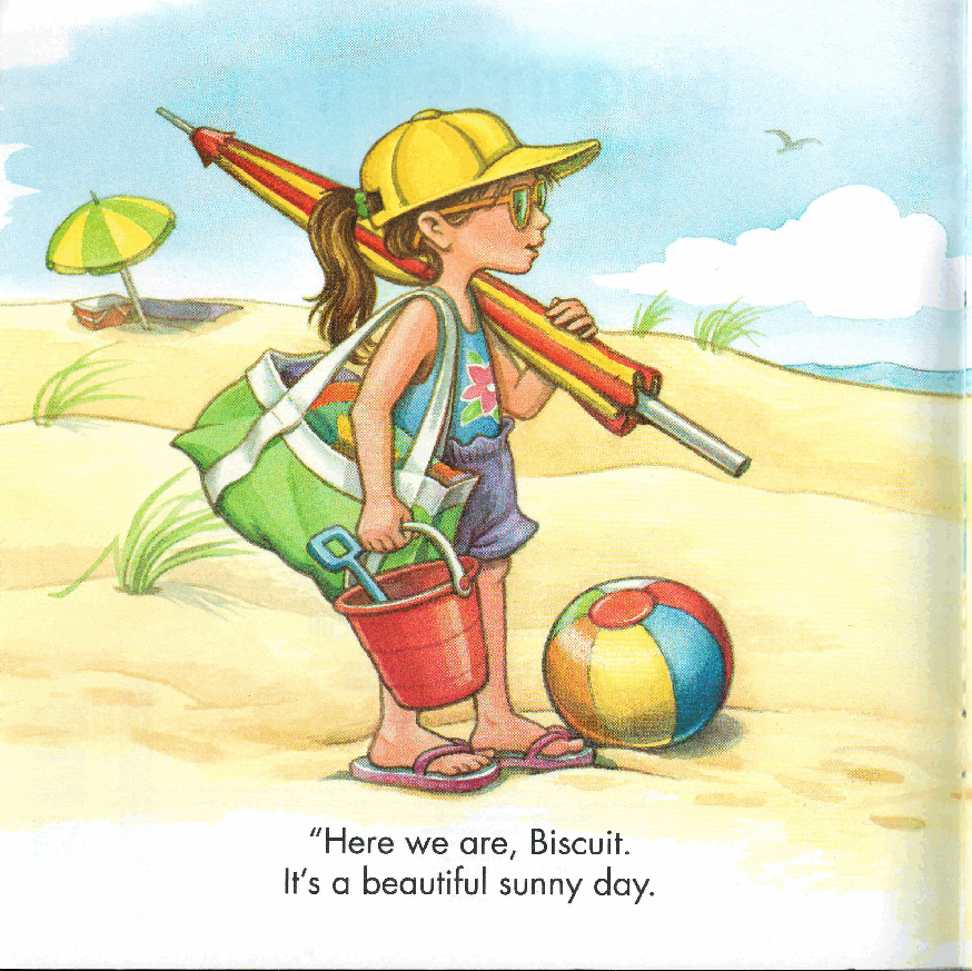 早教英语绘本Biscuit's First Beach Day.pdf,第3页预览