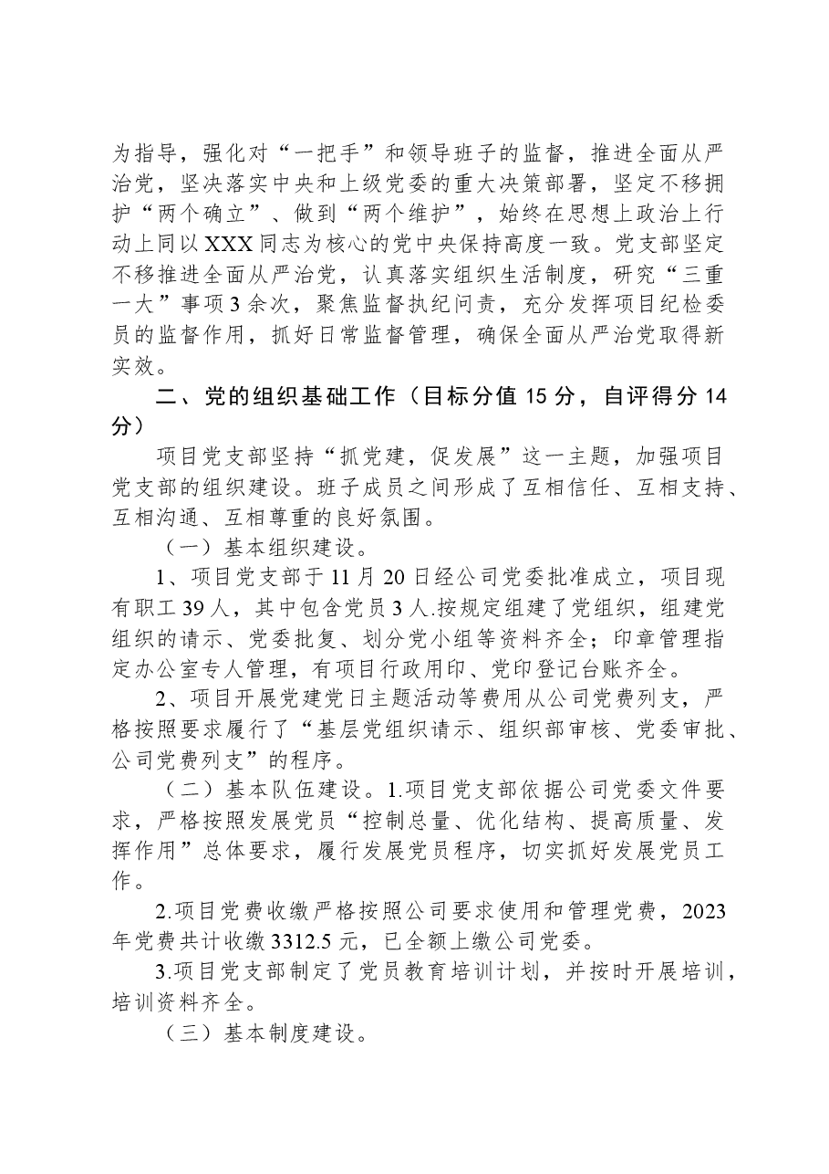 XXX党支部2023年度党建工作责任制落实情况自查报告.docx,第3页预览