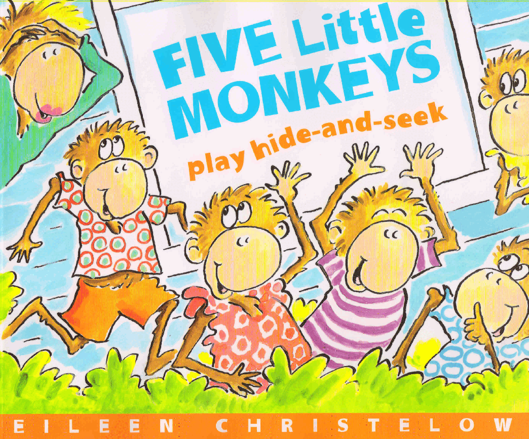 英语绘本five_little_monkeys_play_hide-and-seek.pdf,第1页预览