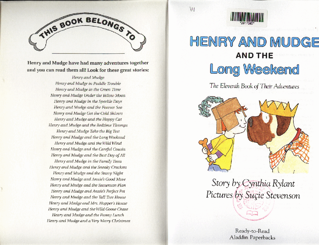 早教英语绘本11 Henry and Mudge and the Long Weekend (1992)_1.pdf,第2页预览