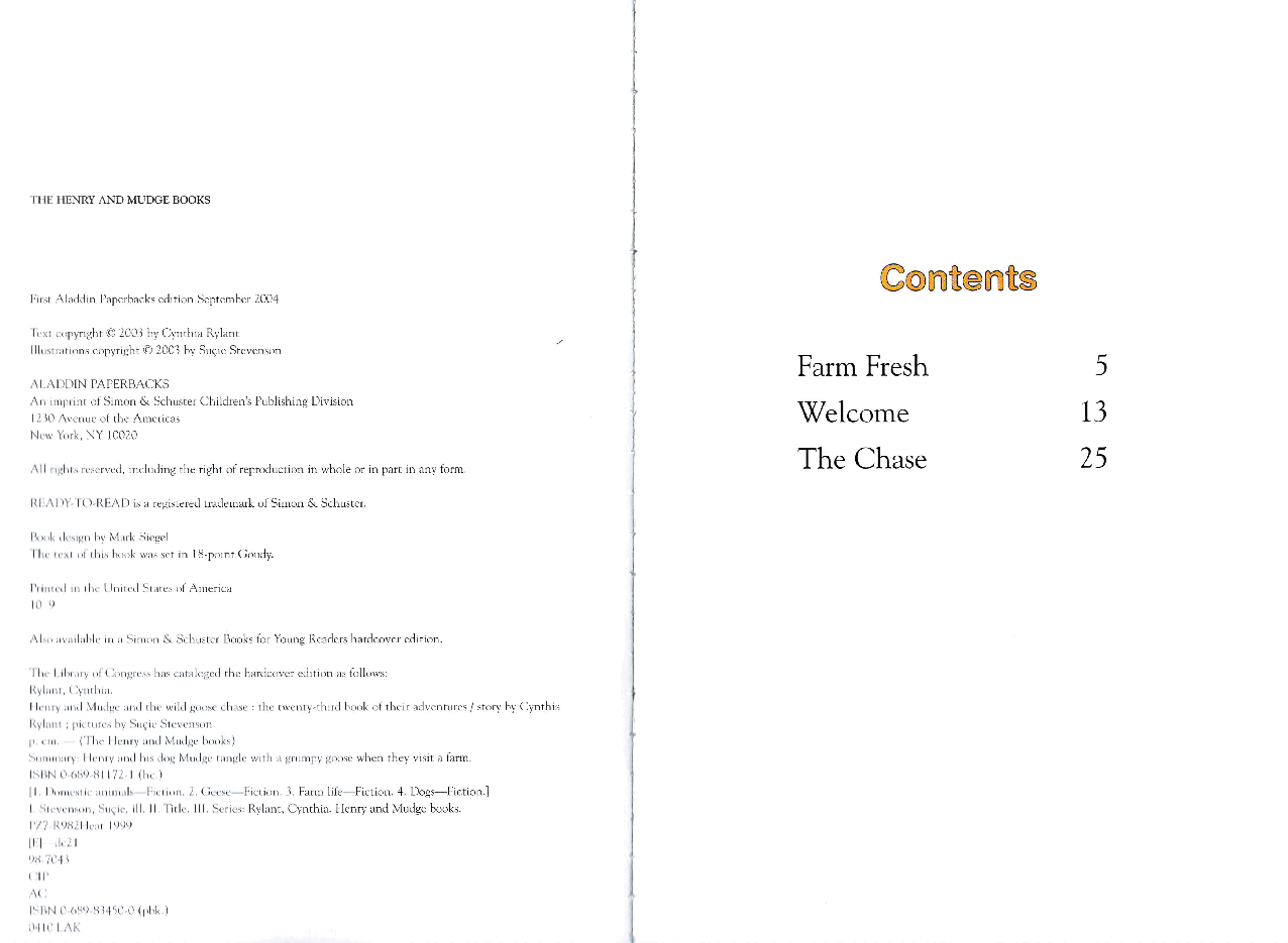 早教英语绘本23 Henry and Mudge and the Wild Goose Chase (October 2003).pdf,第3页预览