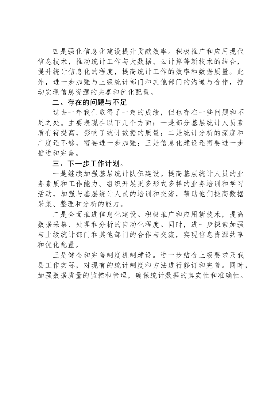2023年市统计局工作总结及下一步工作计划.docx,第2页预览